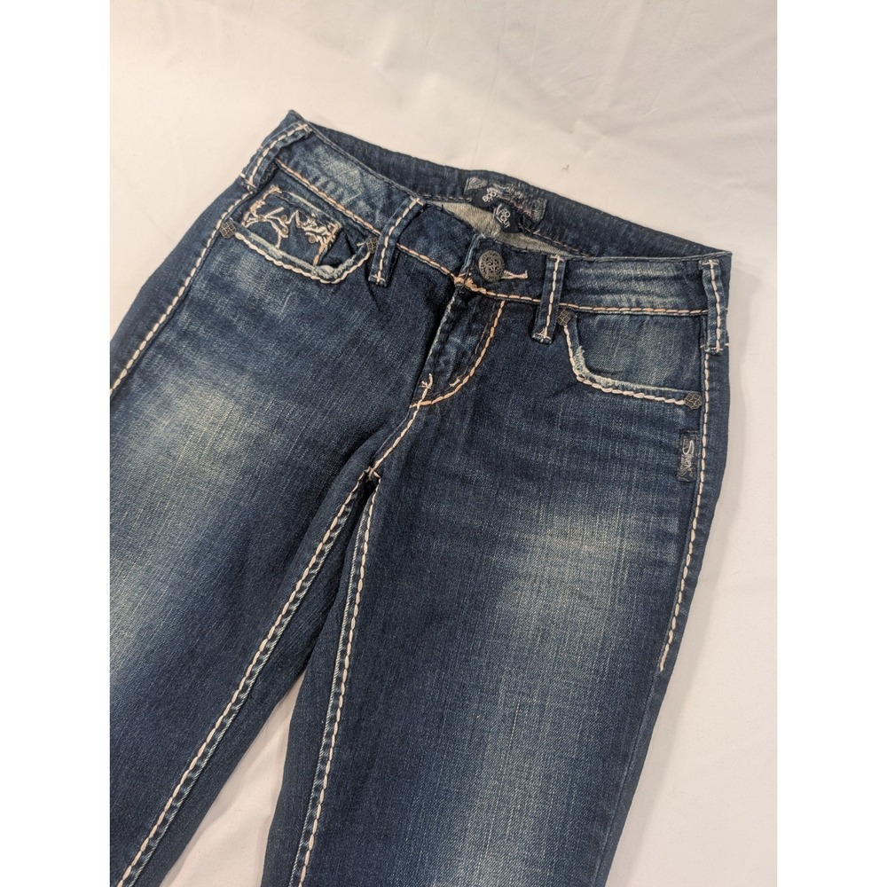 Silver Jeans Womens 26x33 True To Size Dark Wash Aiko Bootcut Denim Stretch‎